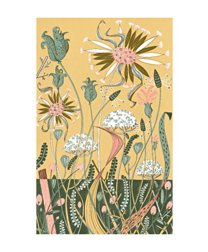 NC A.Lewin/Wild Garden II, Greeting Card