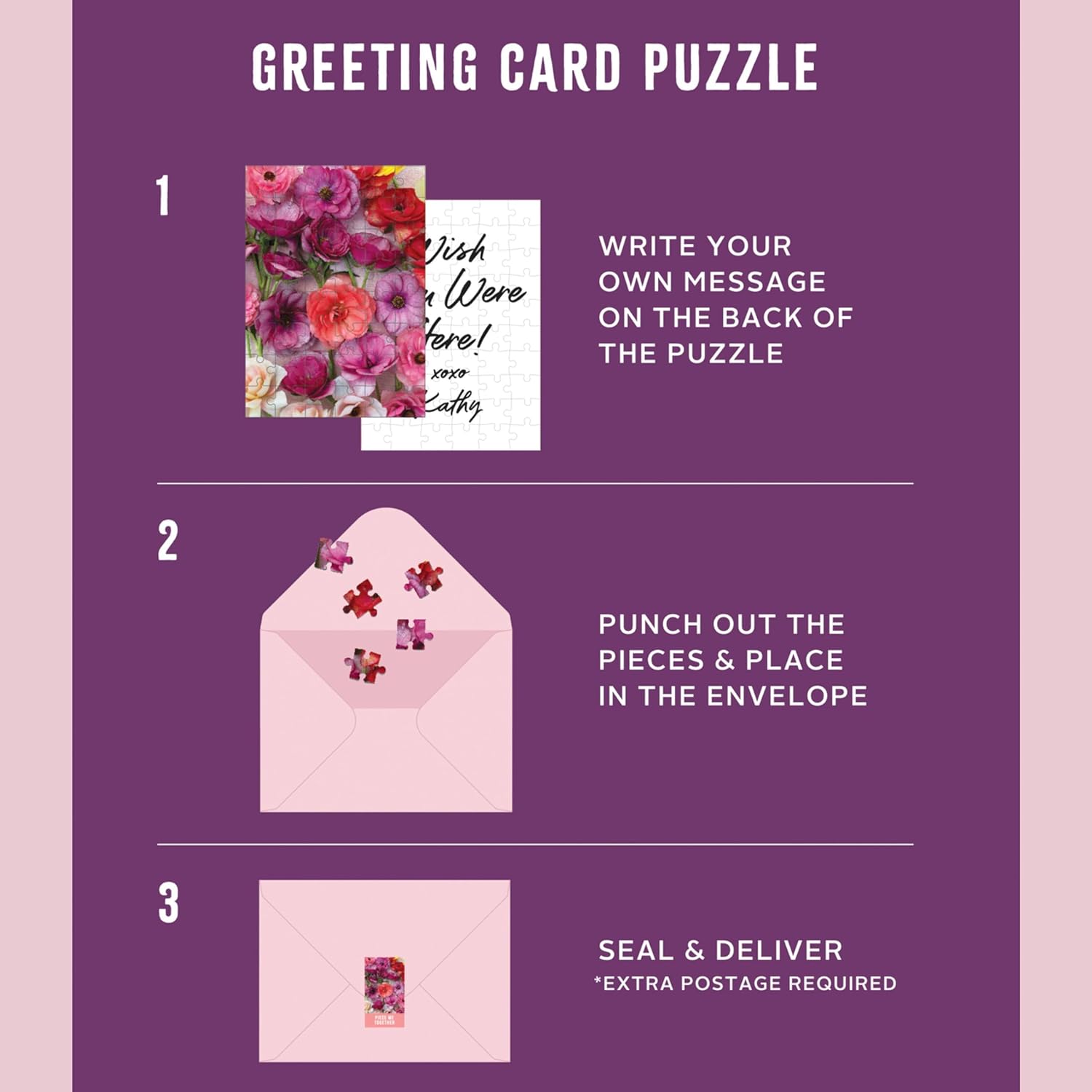 Galison Ranunculus Greeting Card Puzzle - 4