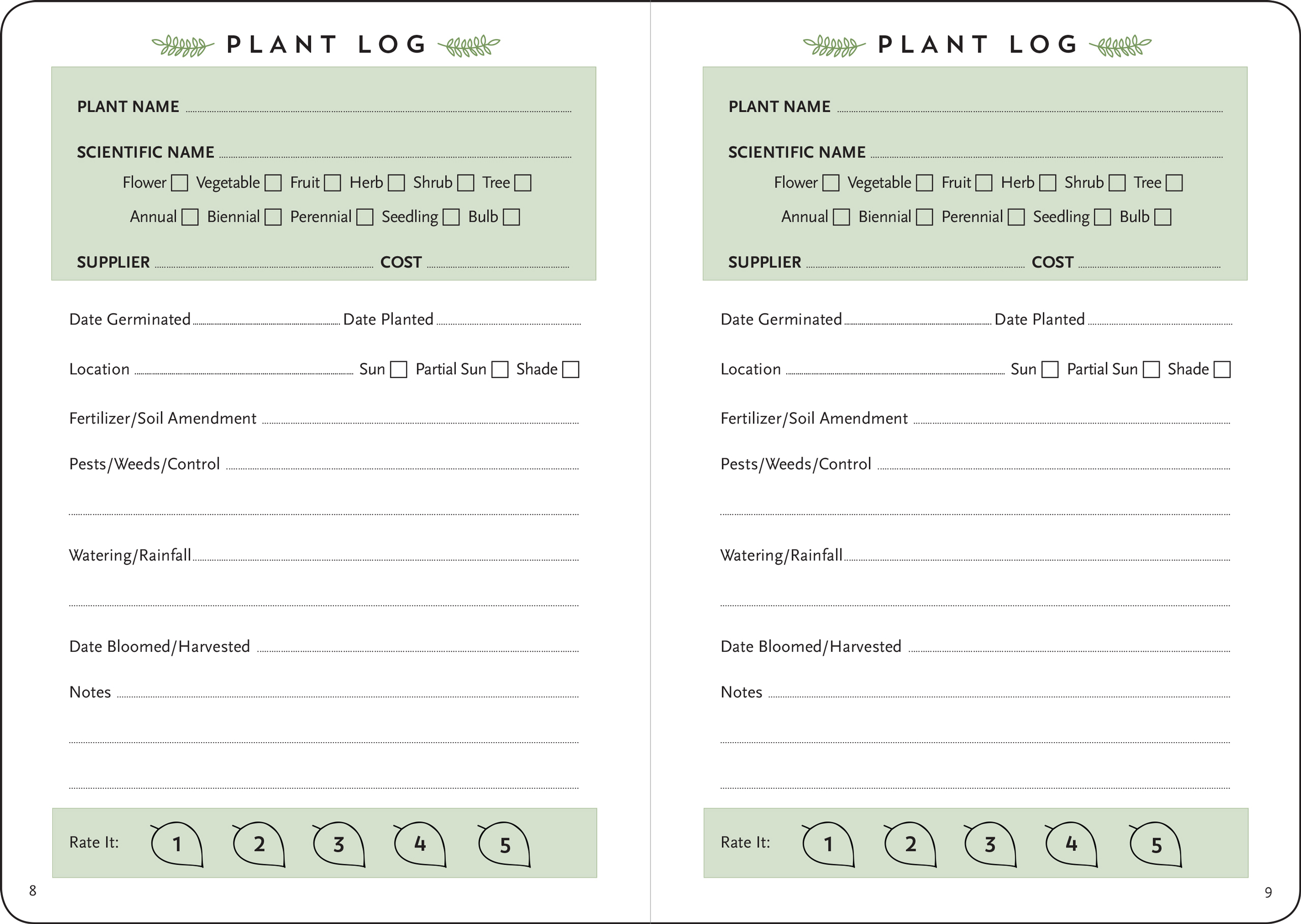Gardener'S Logbook - 2