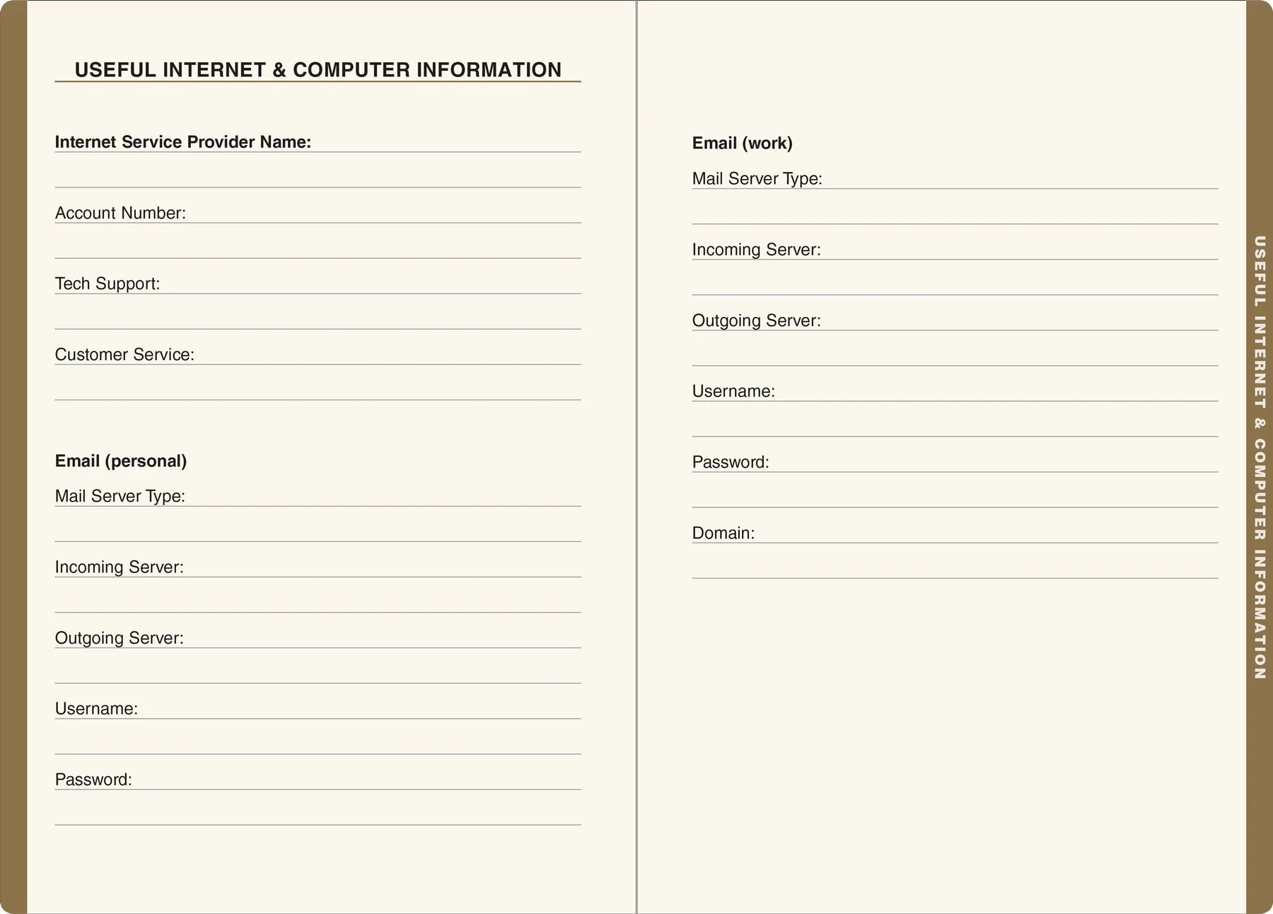 Gilded Floral Large-Format Internet Address & Password Logbook - 3