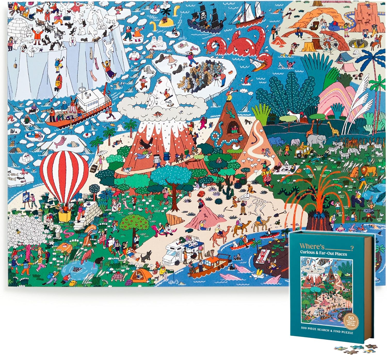 Where's? Curious and Far Out Places Search and Find Puzzle: 500 Pieces