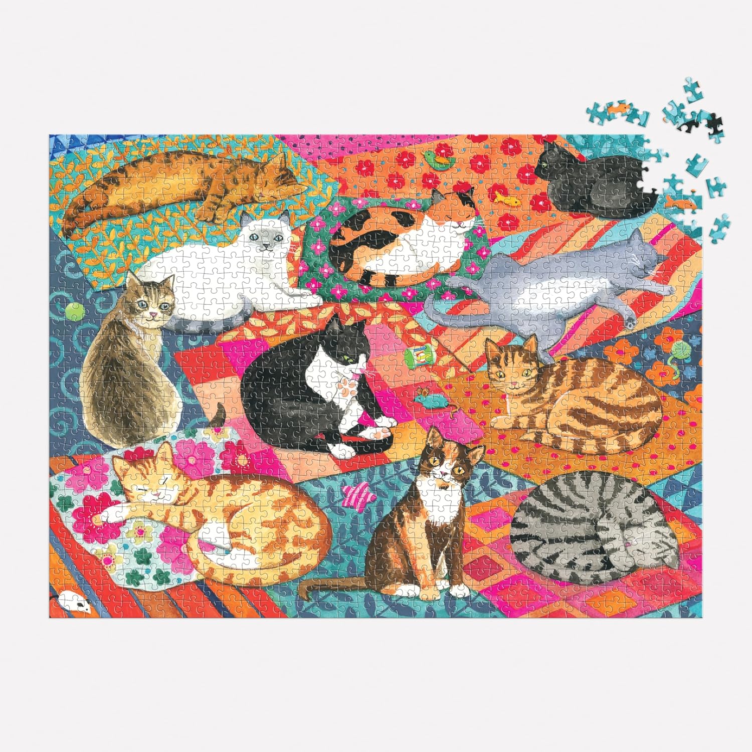 Lounging Cats 1000 Piece Puzzle - 3