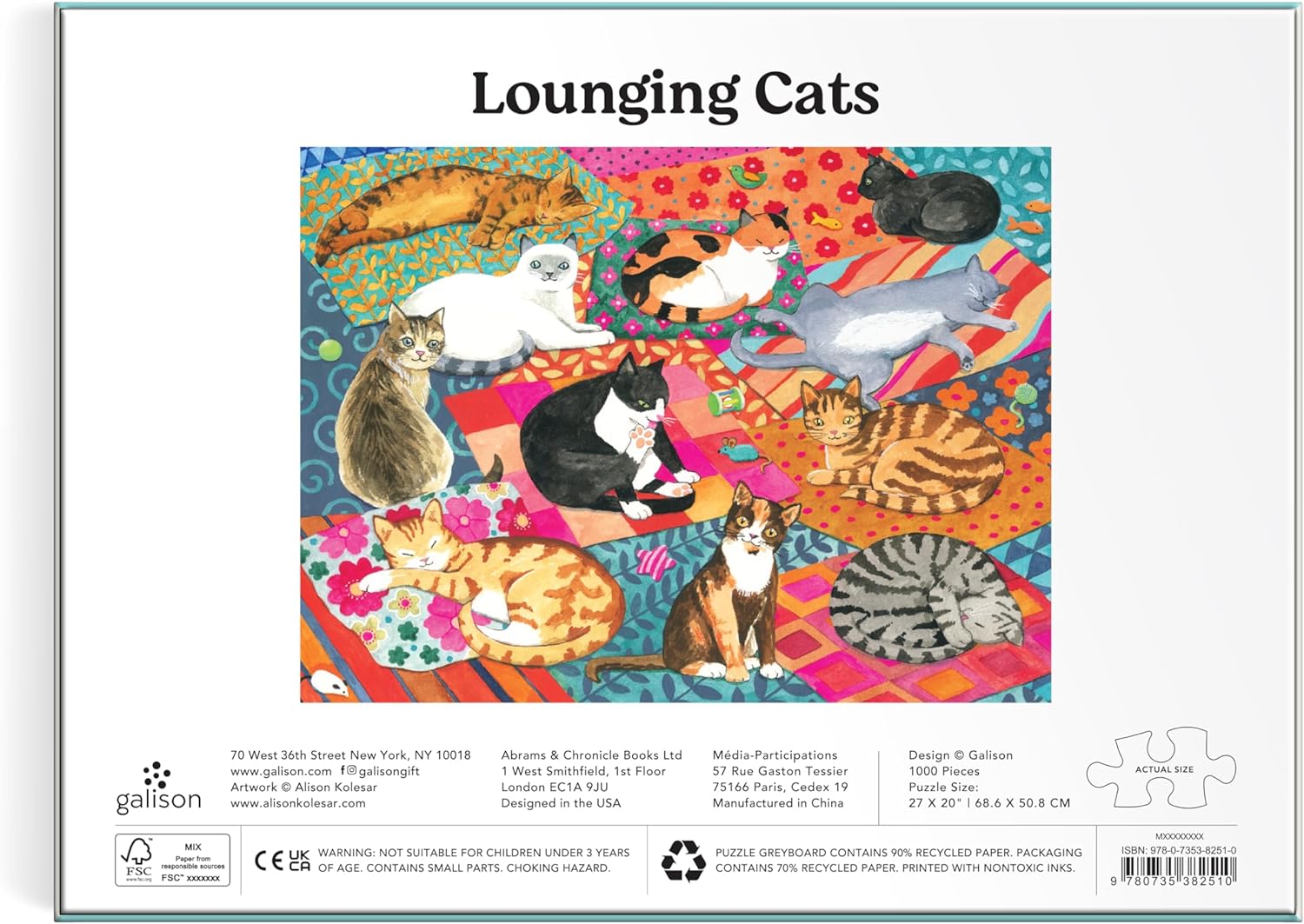 Lounging Cats 1000 Piece Puzzle - 5