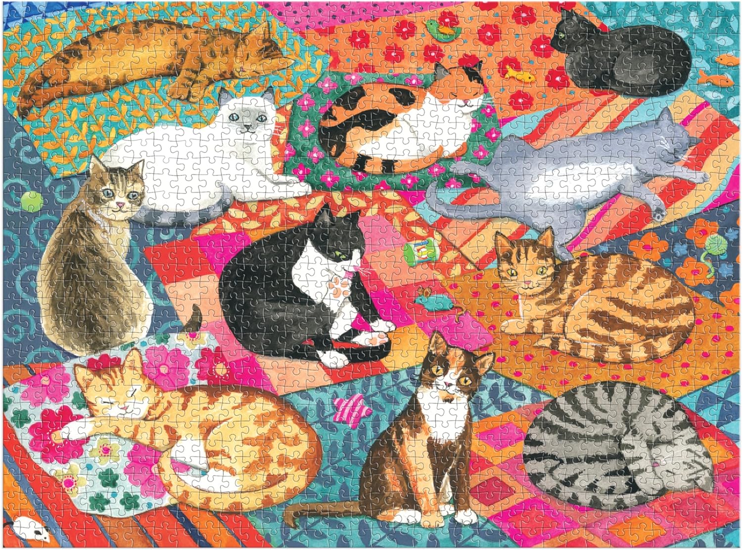 Lounging Cats 1000 Piece Puzzle - 6