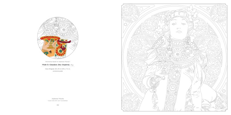 Alphonse Mucha (Art Colouring Book) - 3