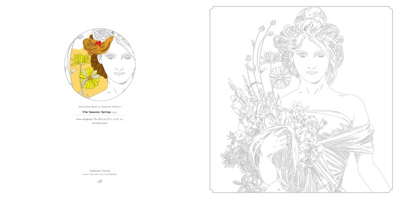 Alphonse Mucha (Art Colouring Book) - 4