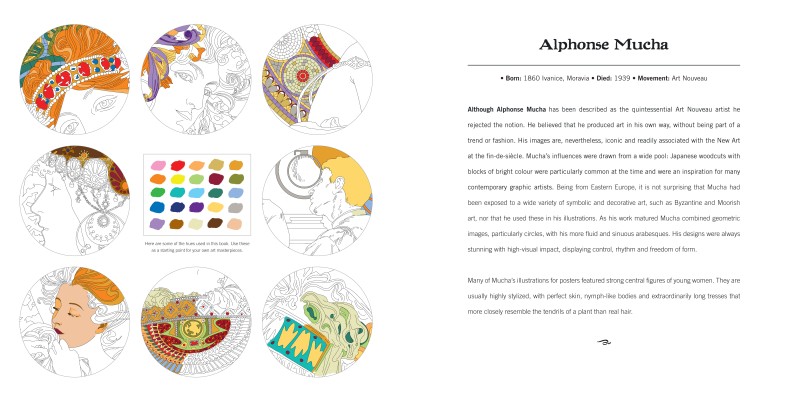Alphonse Mucha (Art Colouring Book) - 2