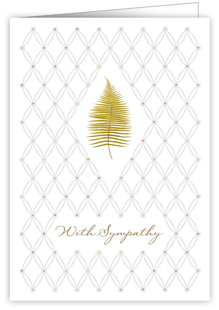 Ivory White With Sympathy, Greeting Card