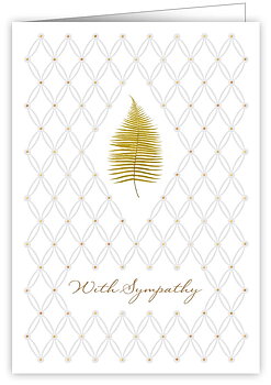 Ivory White With Sympathy, Greeting Card