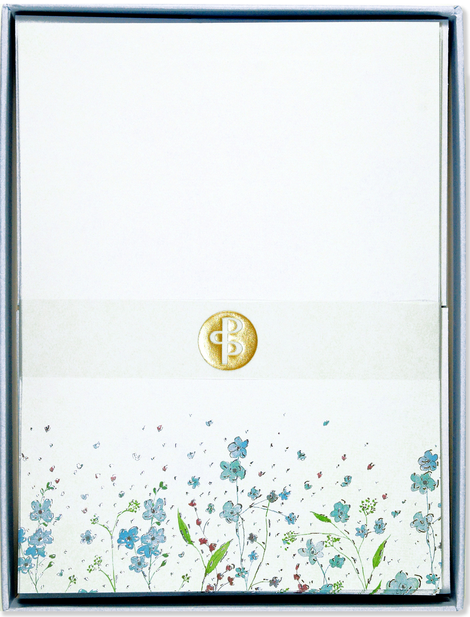 Blue Flowers, Boxed Stationery Set