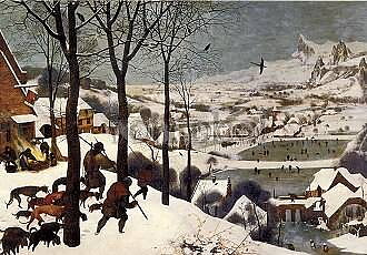 Hunters in the Snow (Winter) (1565), Greeting Card