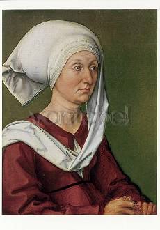 Portrait Barbara Dürer, Postcard