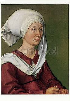 Portrait Barbara Dürer, Postcard