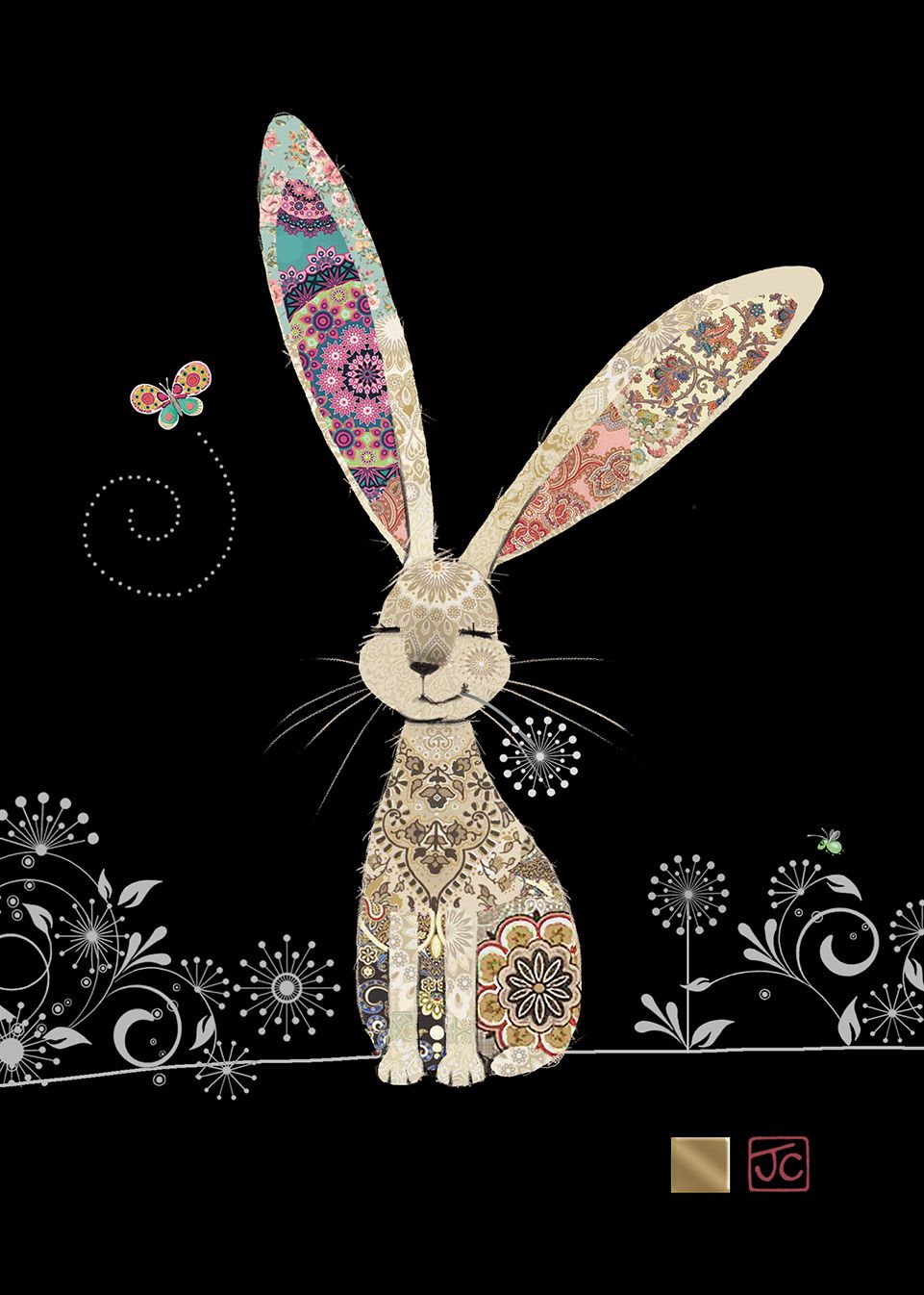 Decorative Rabbit, Greeting Card