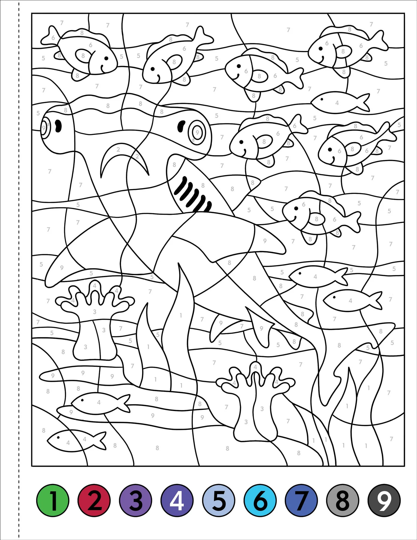 Color By Number Under The Sea - 6