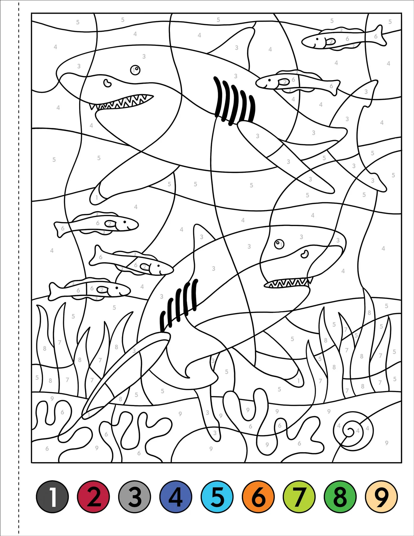 Color By Number Under The Sea - 5