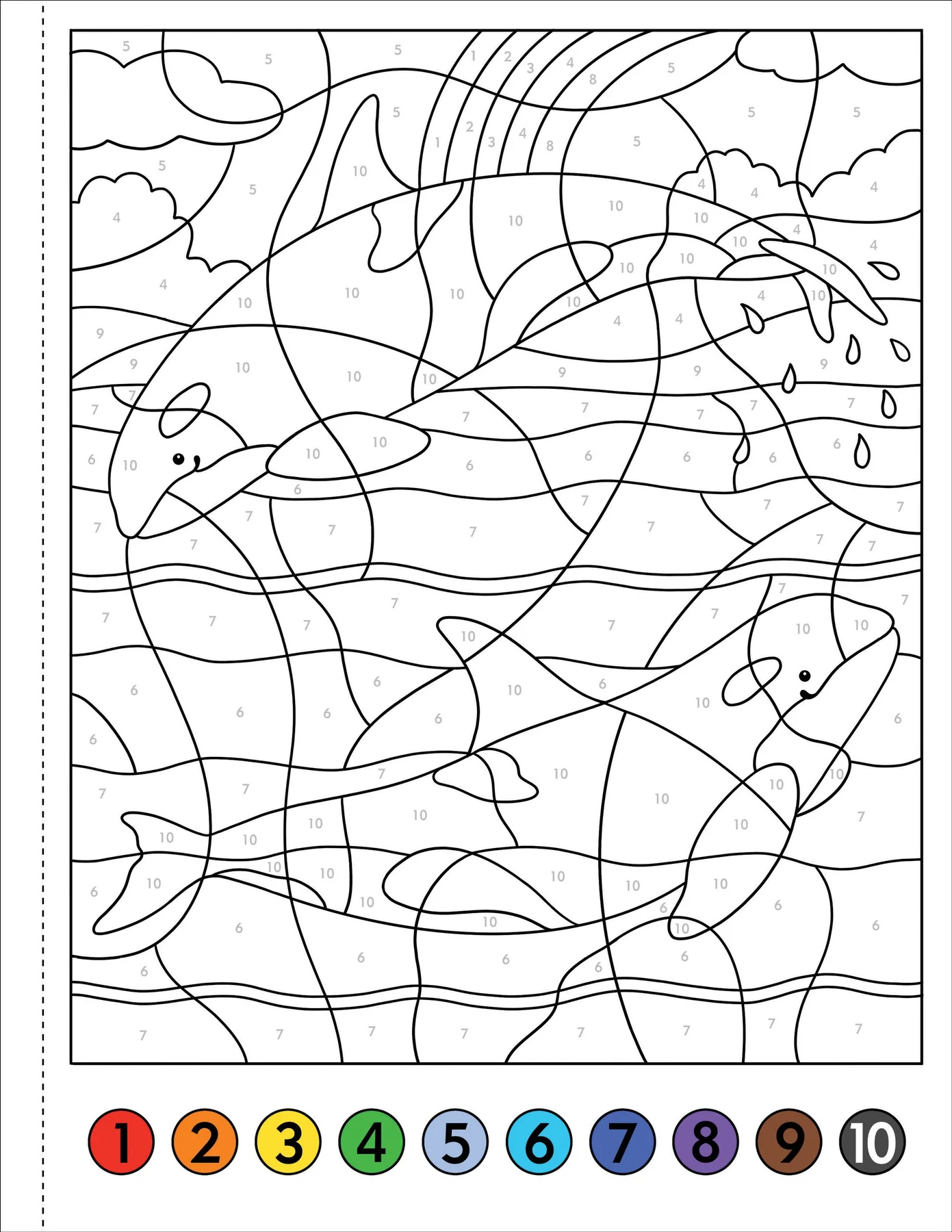 Color By Number Under The Sea - 2