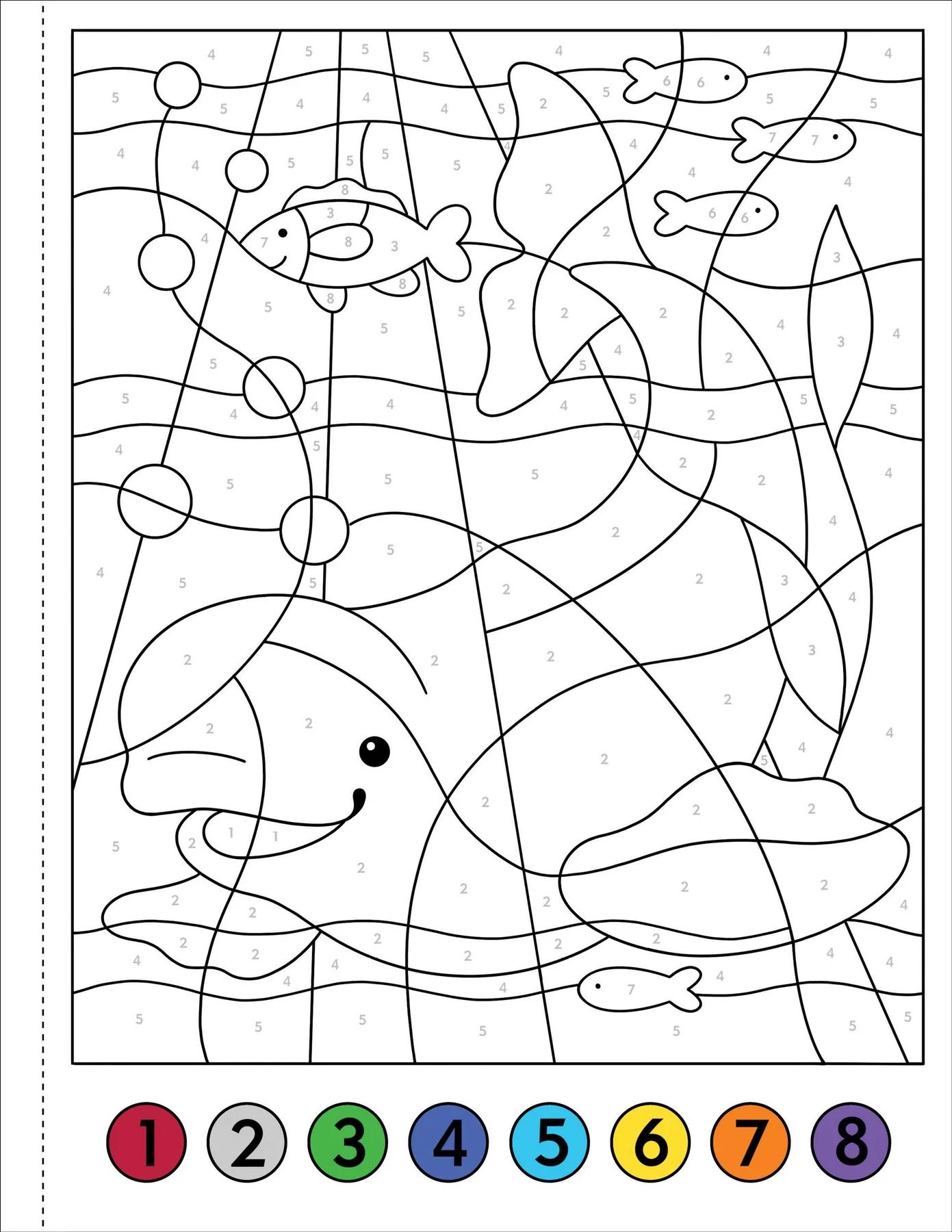 Color By Number Under The Sea - 3