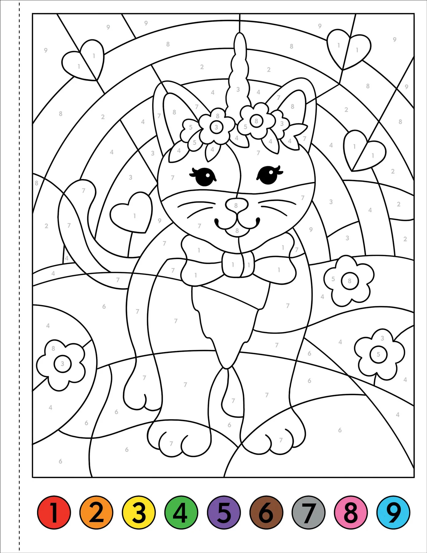 Color By Number Unicorns & Friends - 5