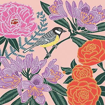 Camelia & Rhododendron, Everyday Single Card