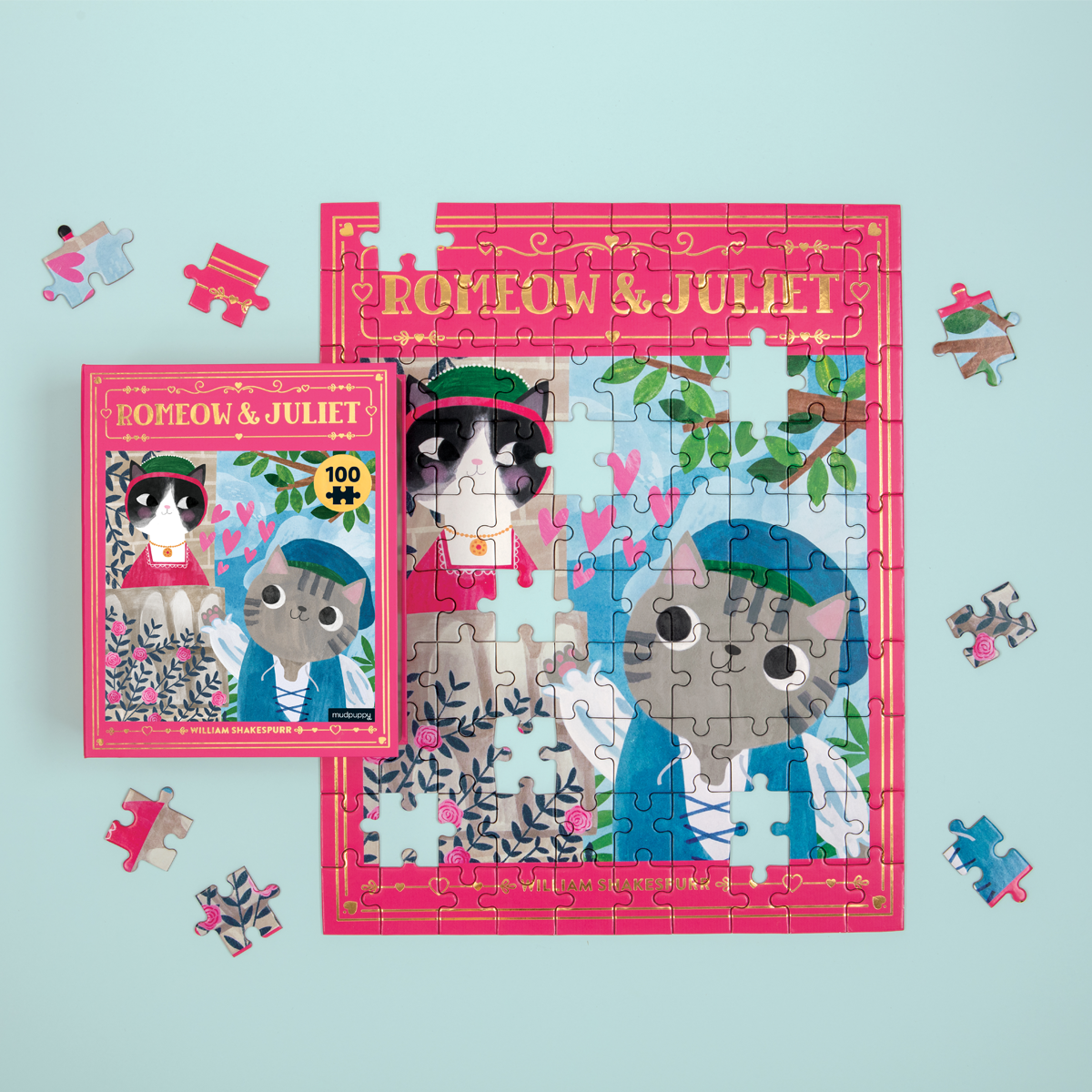 Romeow & Juliet Bookish Cats 100 Piece Puzzle - 3