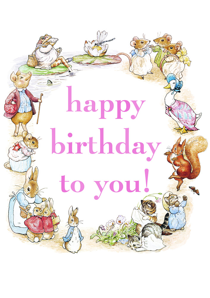 Happy Birthday, Beatrix Potter Greeting Card