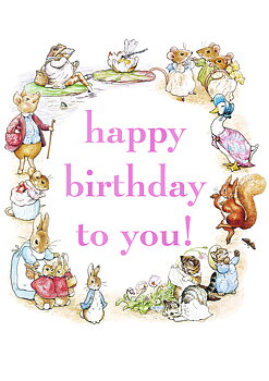 Happy Birthday, Beatrix Potter Greeting Card