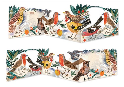 Winter Garden Birds, 3 fold die cut