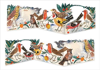 Winter Garden Birds, 3 fold die cut
