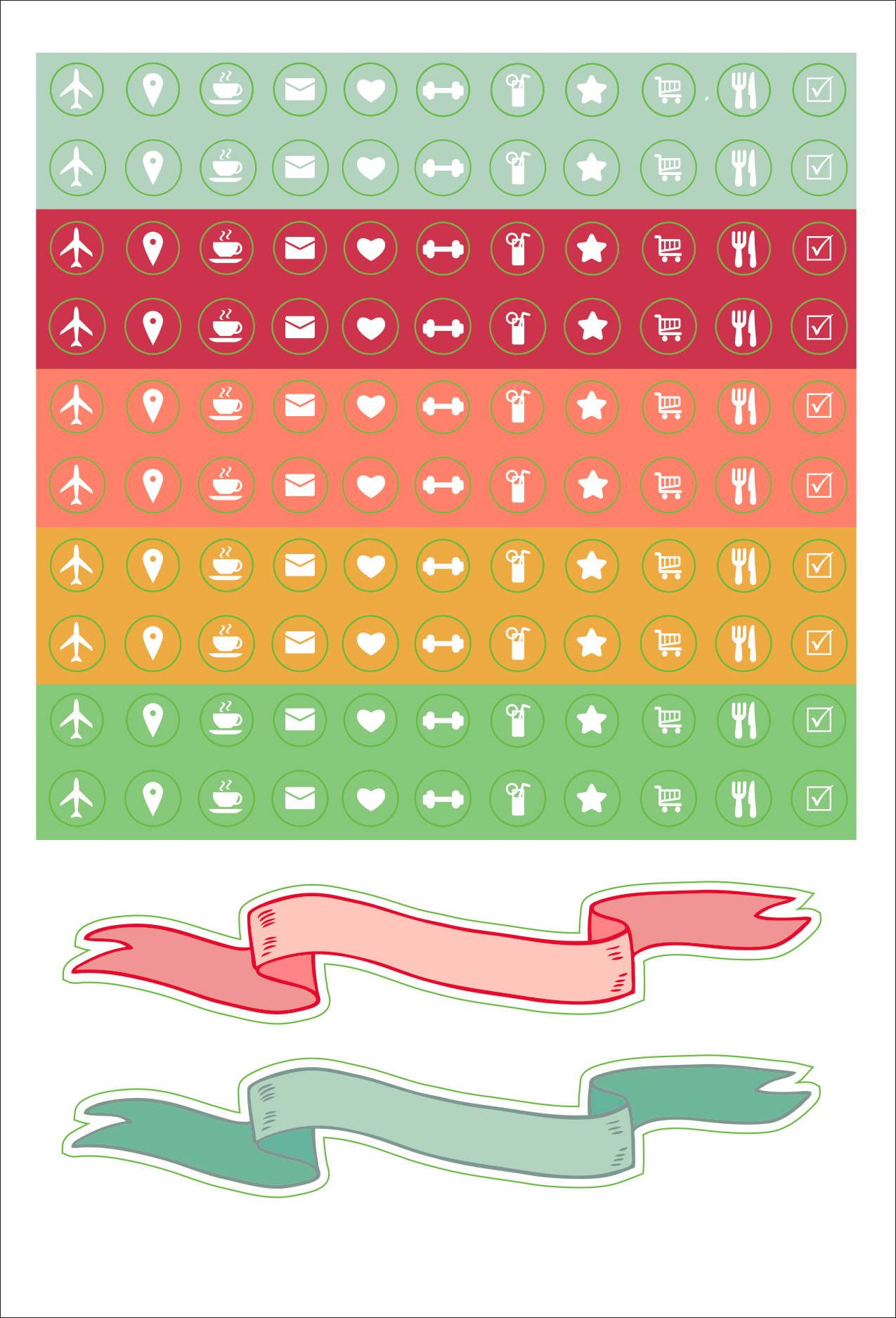 Essentials Dotted Journal Planner Stickers - 5