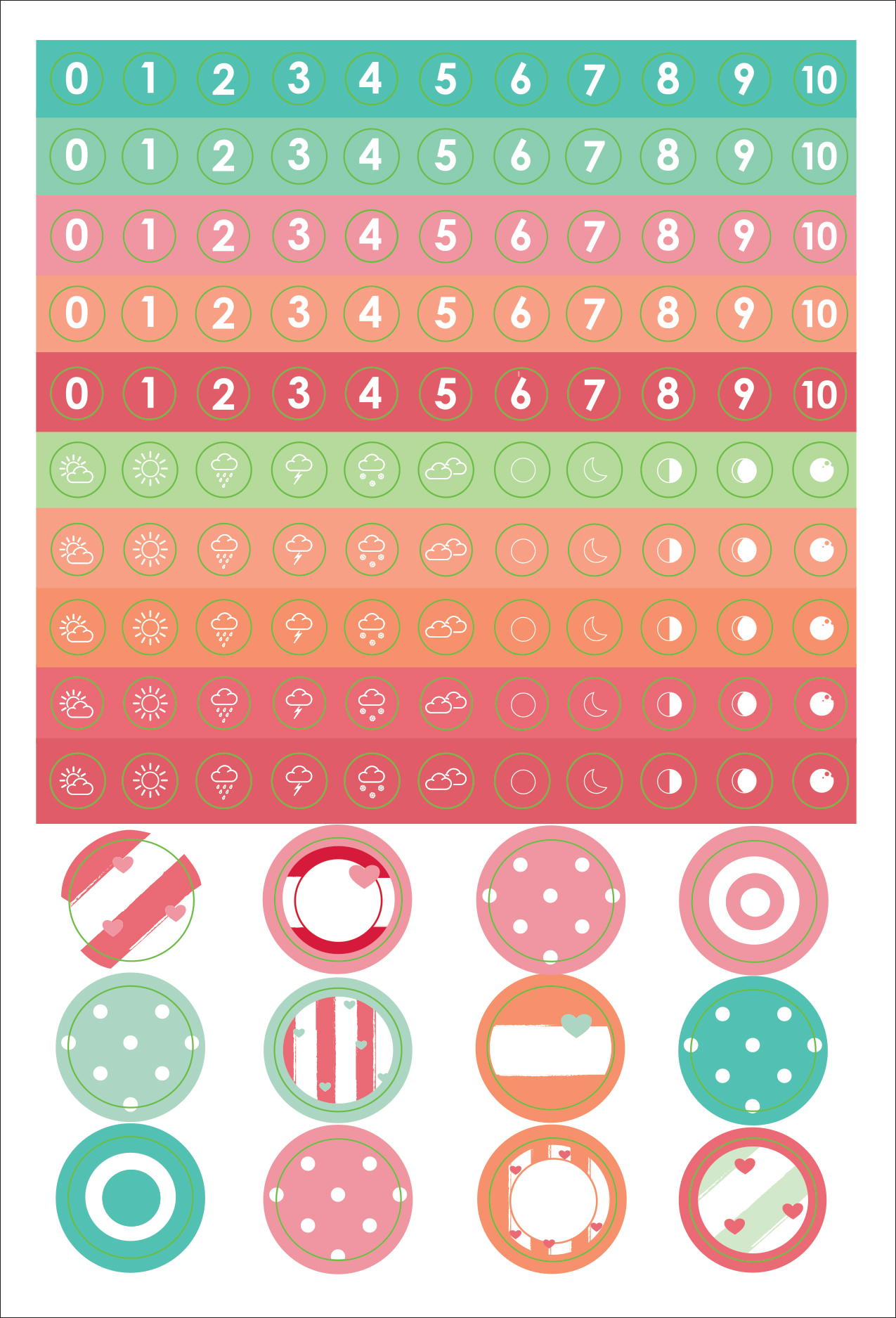 Essentials Dotted Journal Planner Stickers - 9