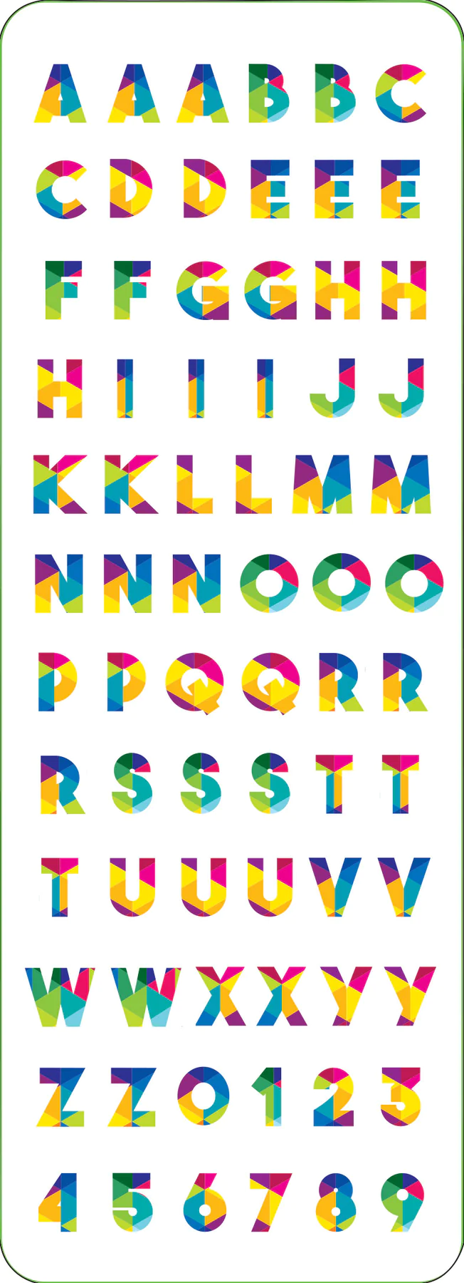 Sticker Set Letters & Numbers - 6