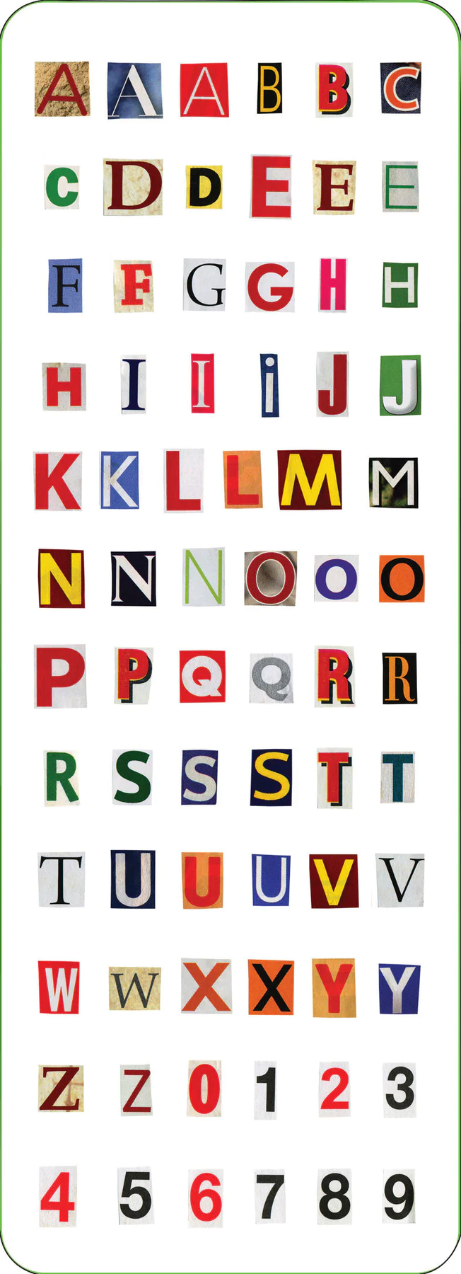 Sticker Set Letters & Numbers - 4