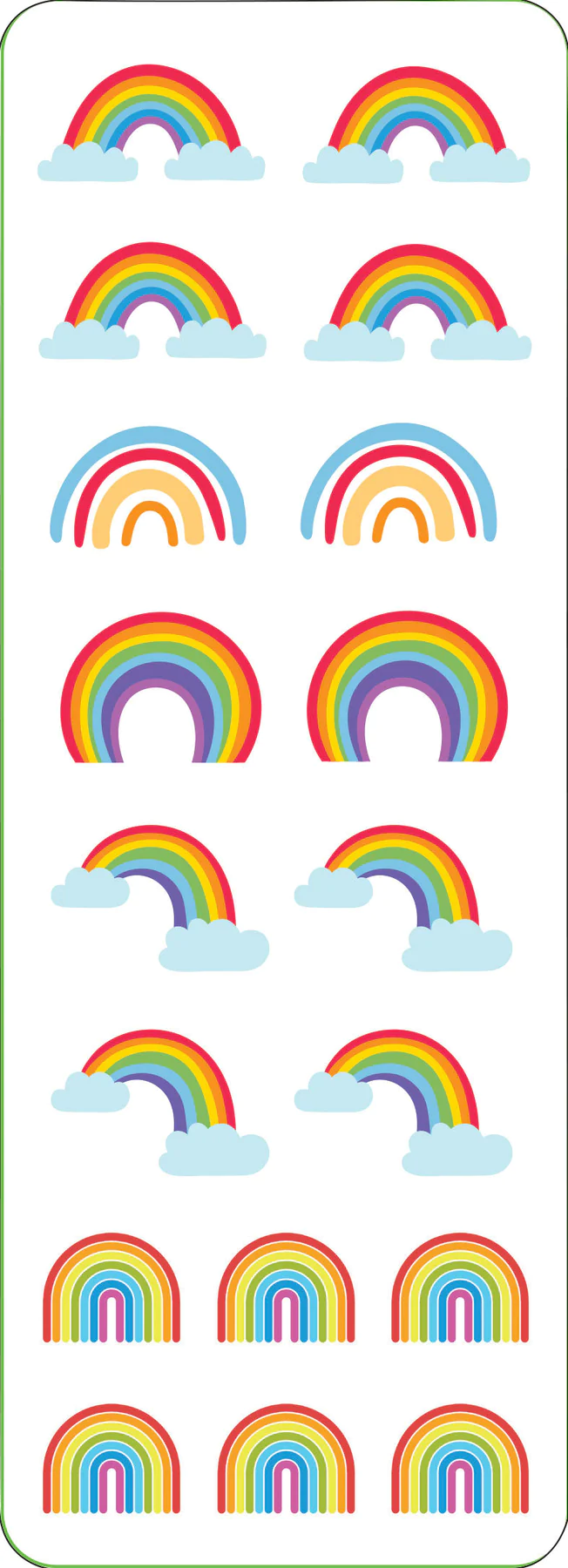 Sticker Set Rainbows - 6