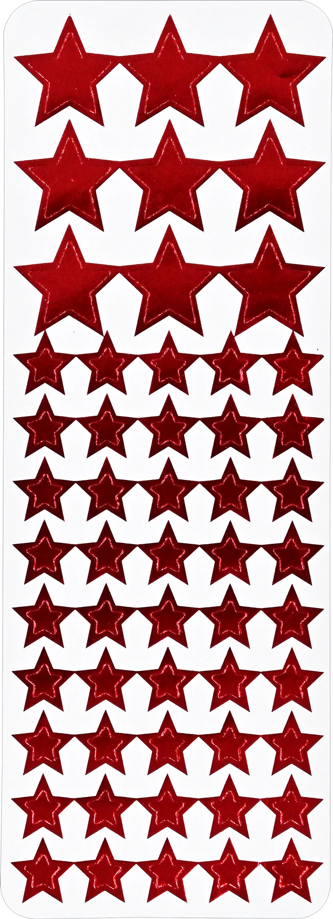 Sticker Set Color Foil Stars - 5