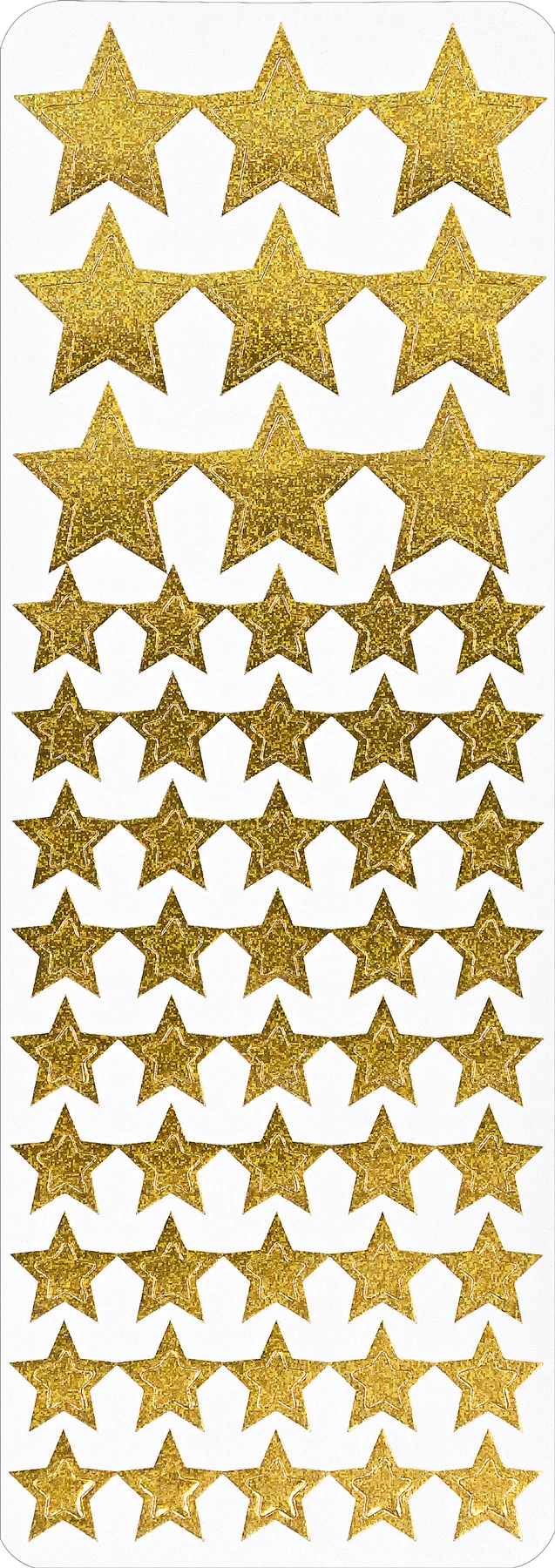 Sticker Set Color Foil Stars - 3