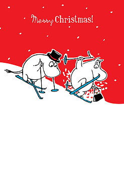 Moomin Merry Christmas red