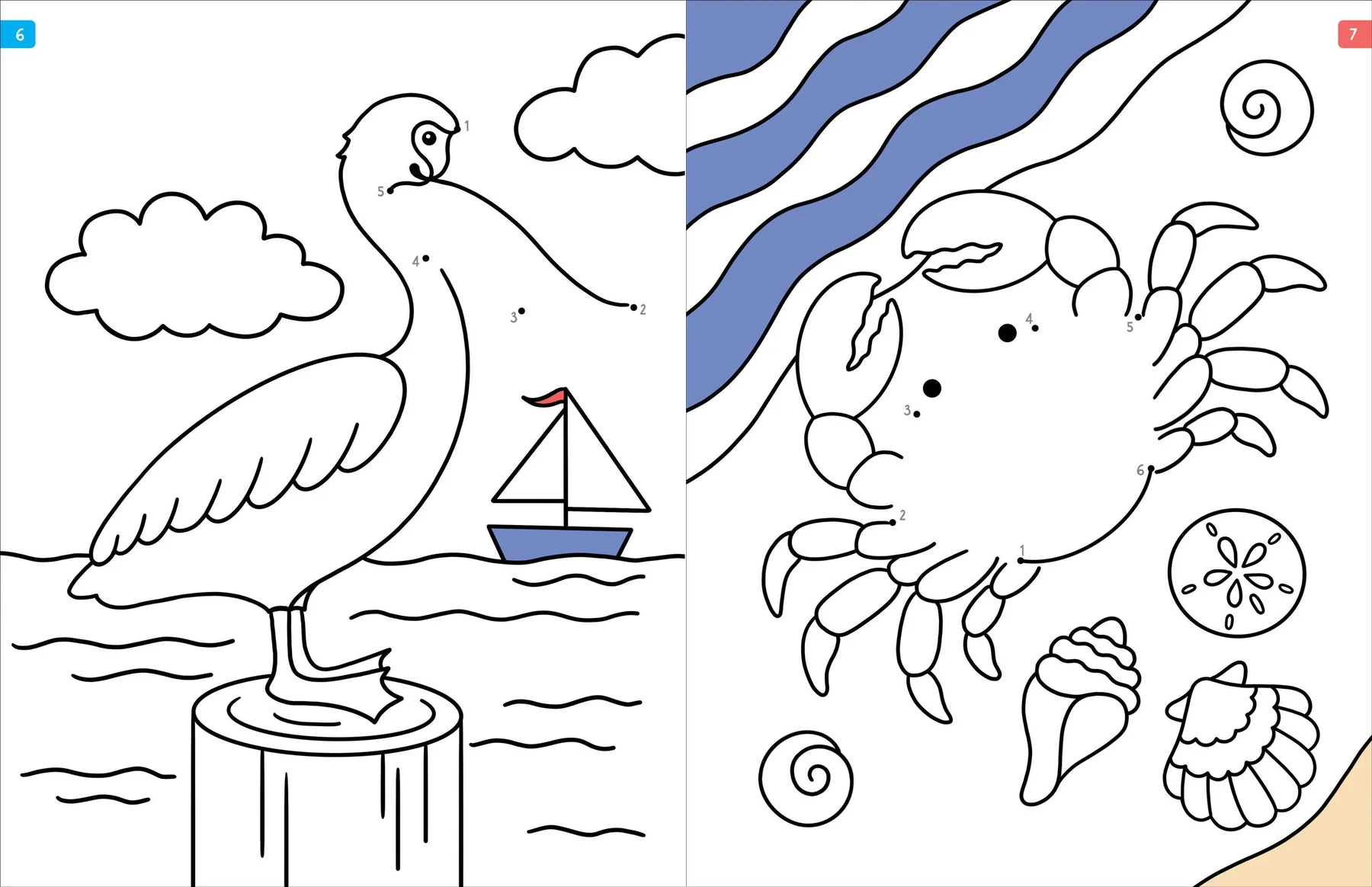 Animals Dot-To-Dot Color Bk - 3
