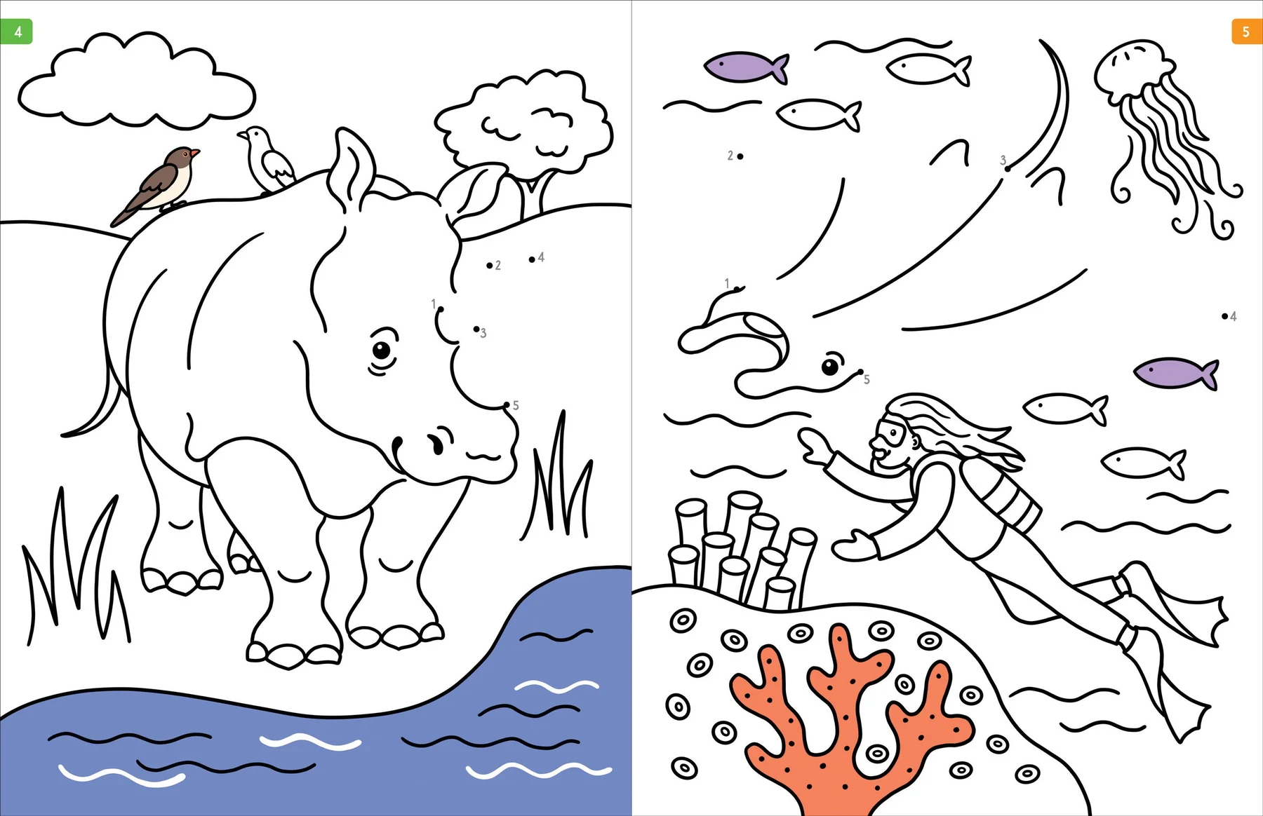 Animals Dot-To-Dot Color Bk - 2