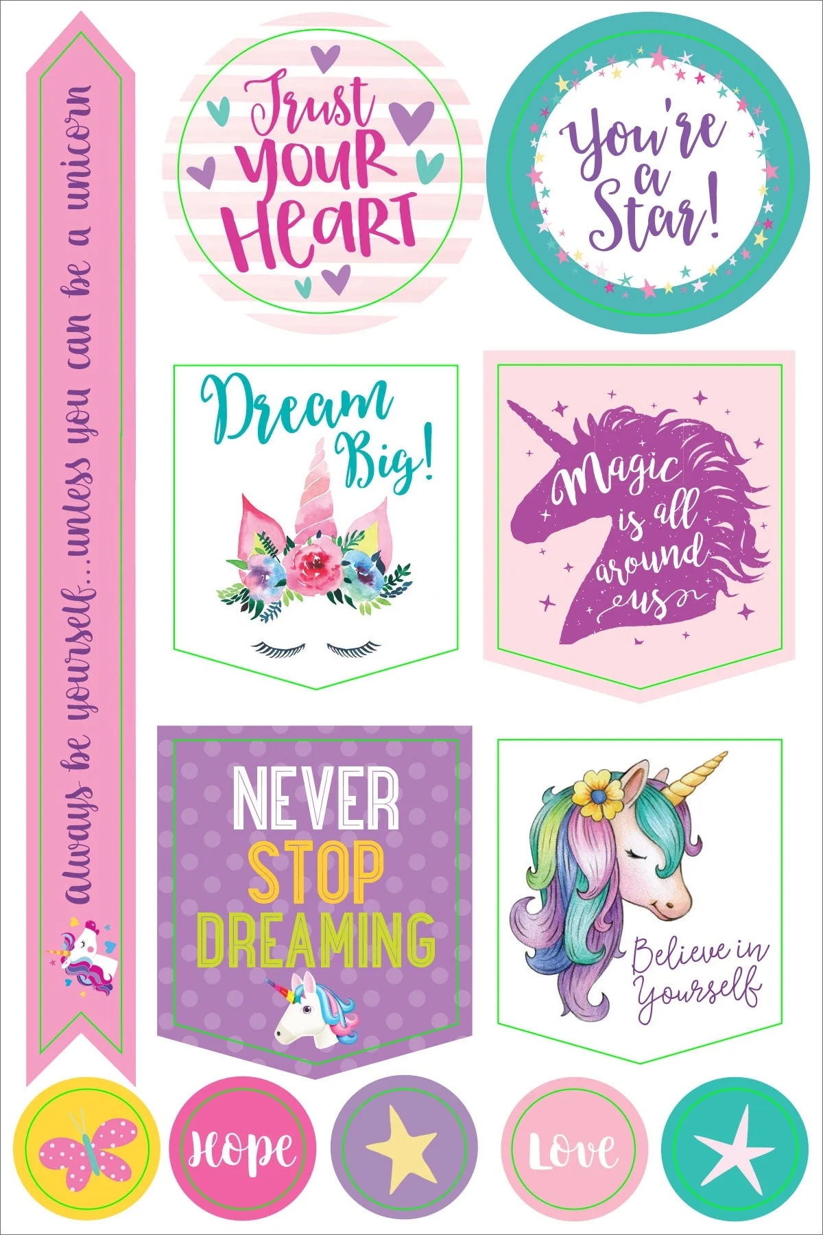 Planner Stickers Unicorns - 3