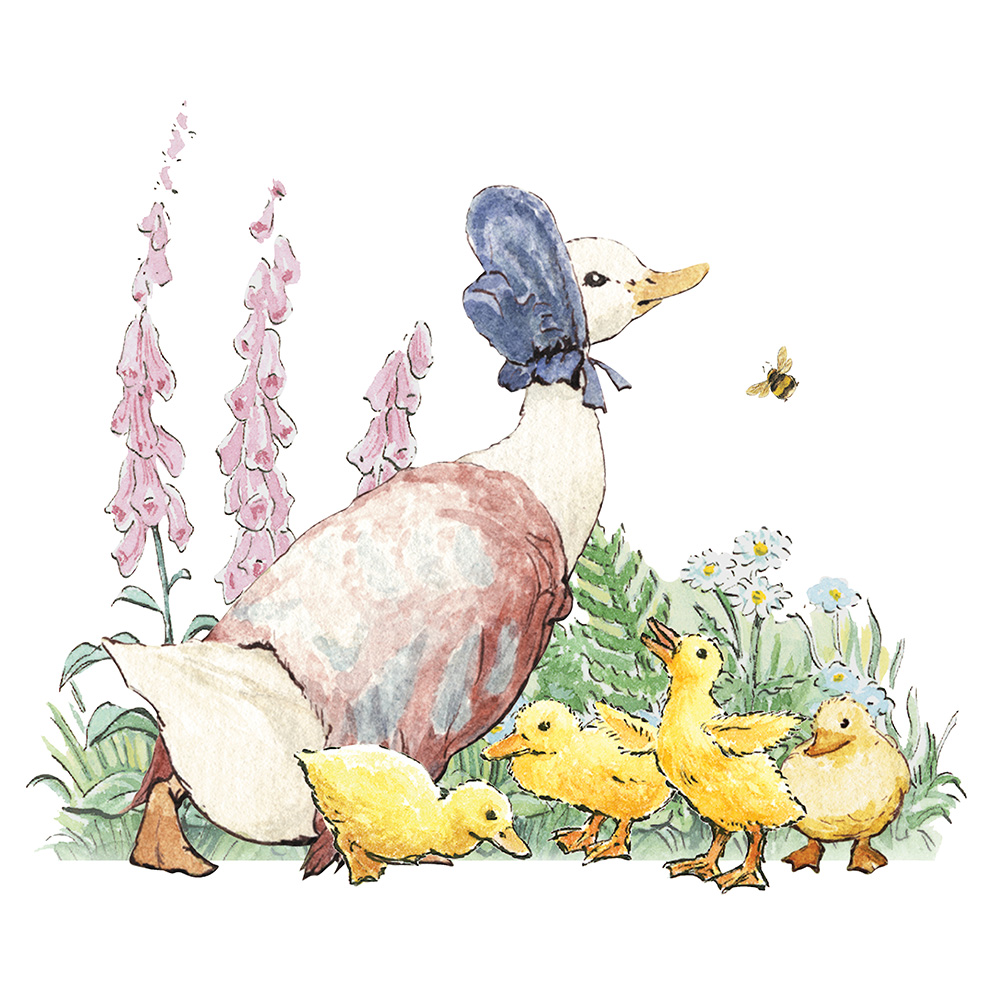 Square Jemima Puddleduck with Children