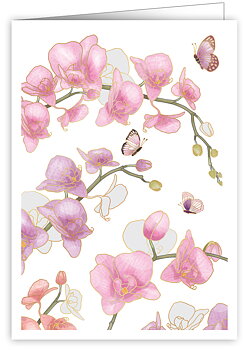 Pink Orchid, Greeting Card