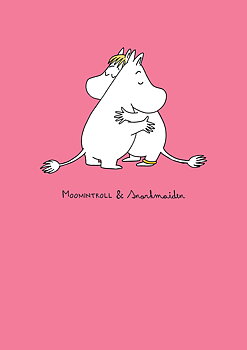 Moomin hugging, Greeting Card