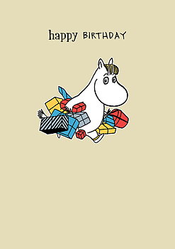 Moomin happy birthday presents, Greeting Card