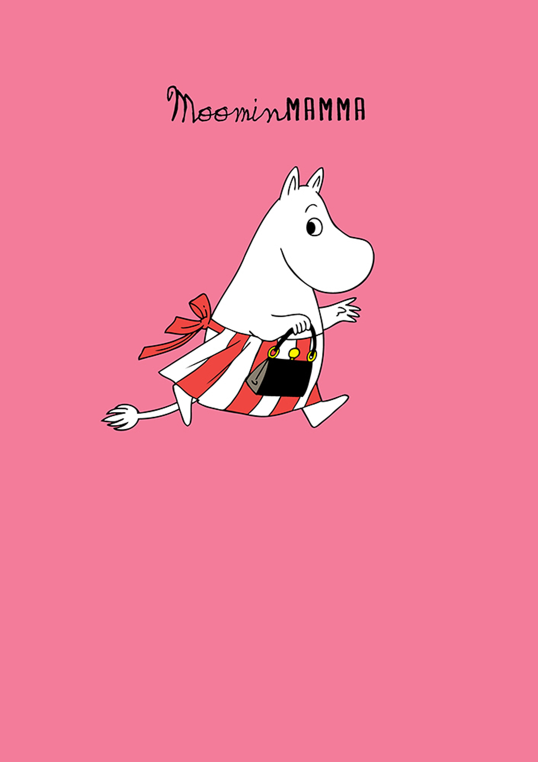 Moomin Moominmamma running, Greeting Card