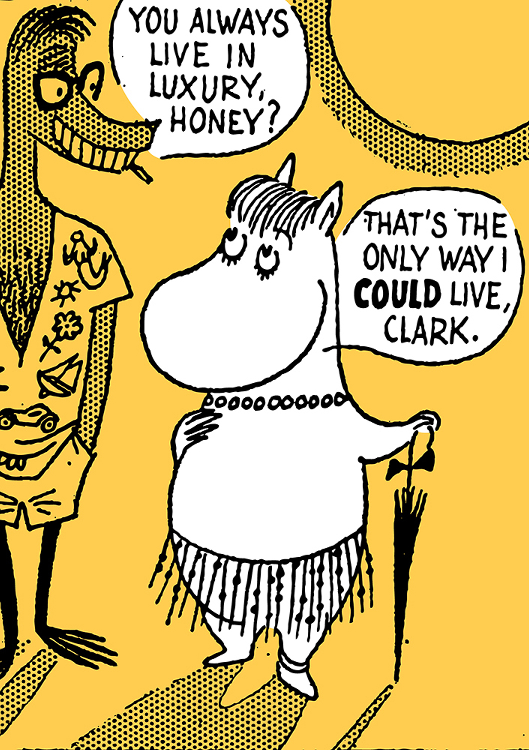 Moomin Snorkmaiden and Clarke, Greeting Card