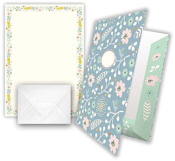 Spring Flowers, Writing paper in Keepsake Folder