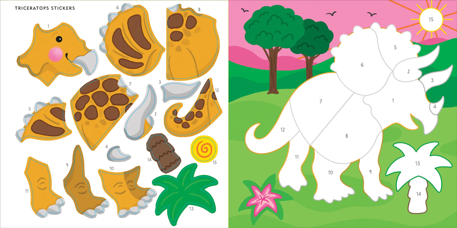 First Color By Sticker Bk Dinosaurs - 6