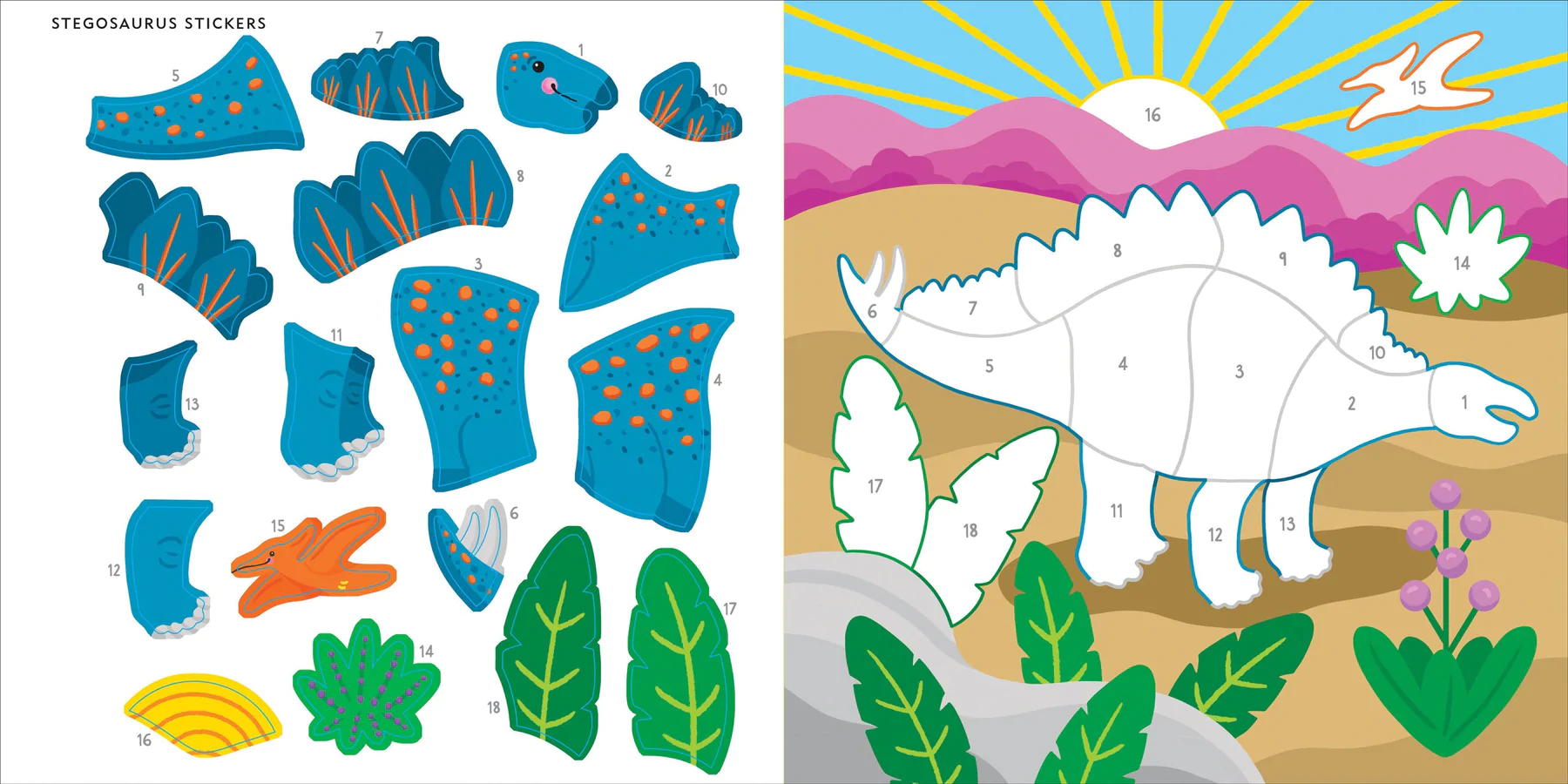First Color By Sticker Bk Dinosaurs - 3