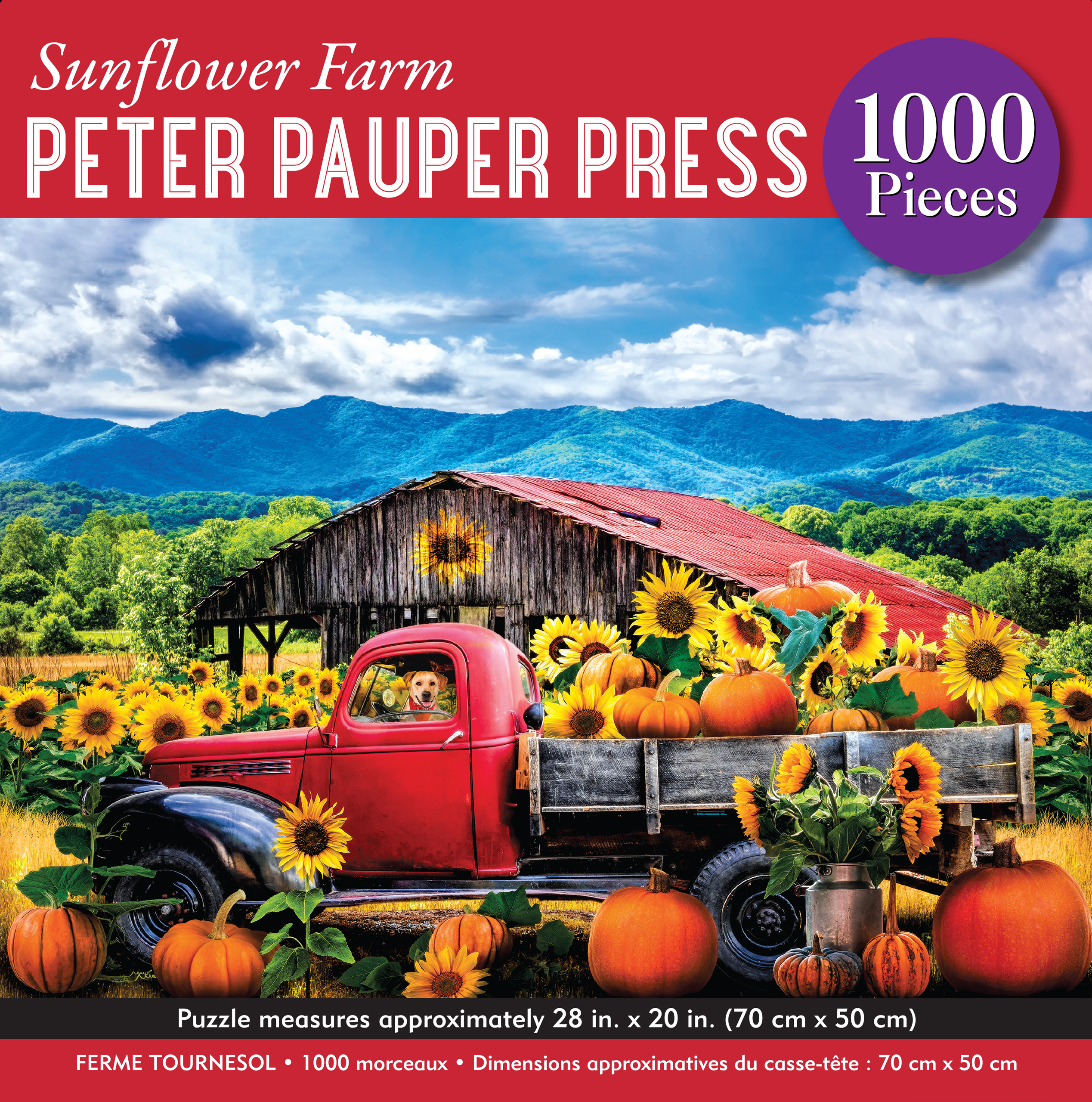 Sunflower Farm, 1000 Piece Jigsaw Puzzle